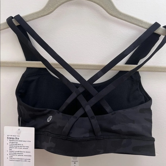 NWT Lululemon Sports Bra Black Camo - Picture 2 of 6